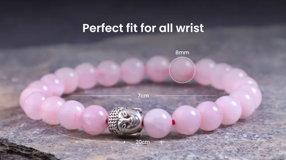 Certifed Rose Quartz Bracelet 22 Beads Certifed Rose Quartz Bracelet 22 Beads